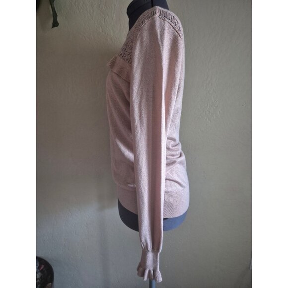 White House Black Market Blush Pink SweaterSize L - Picture 4 of 7
